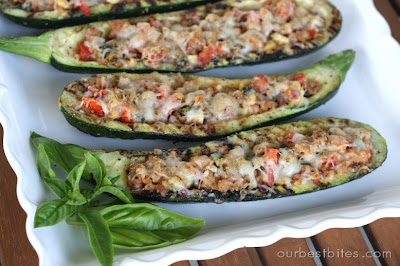 Grilled Stuffed Zucchini - Our Best Bites