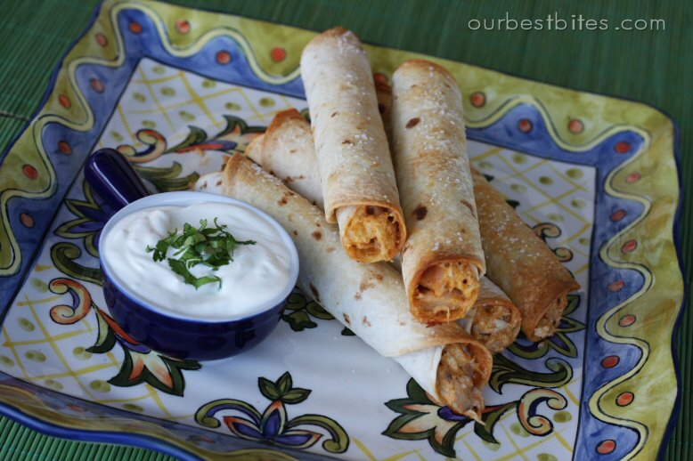Baked Creamy Chicken Taquitos from Our Best Bites