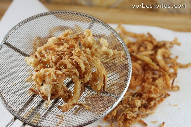 How to: Make Crispy Shoestring Onions - Our Best Bites