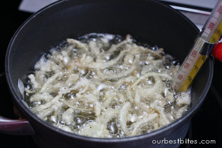 Grilled Kielbasa with Shoestring Onion Rings – Many Kitchens