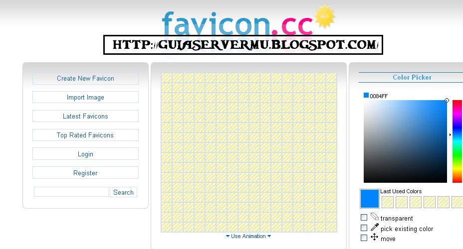 Interfaz del sitio favicon