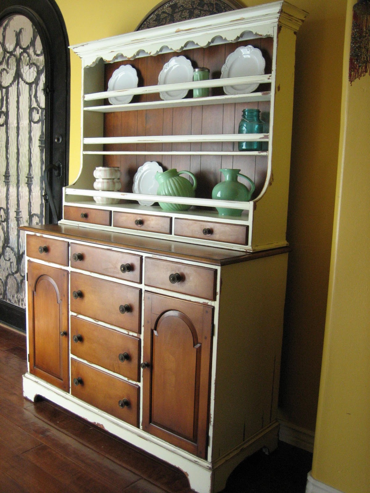 European Paint Finishes: ~ Rustic French Farmhouse Hutch