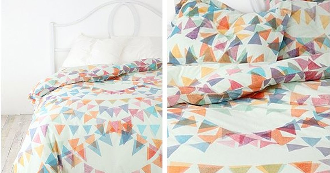 {BLACK. WHITE. YELLOW.}: Ditsy Pennants Bedding from Urban Outfitters