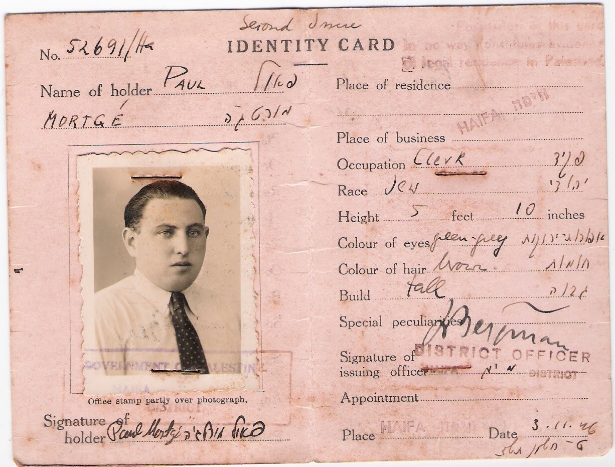 Jewish Identity Cards  JewishGen Blog Inside World War 2 Identity Card Template