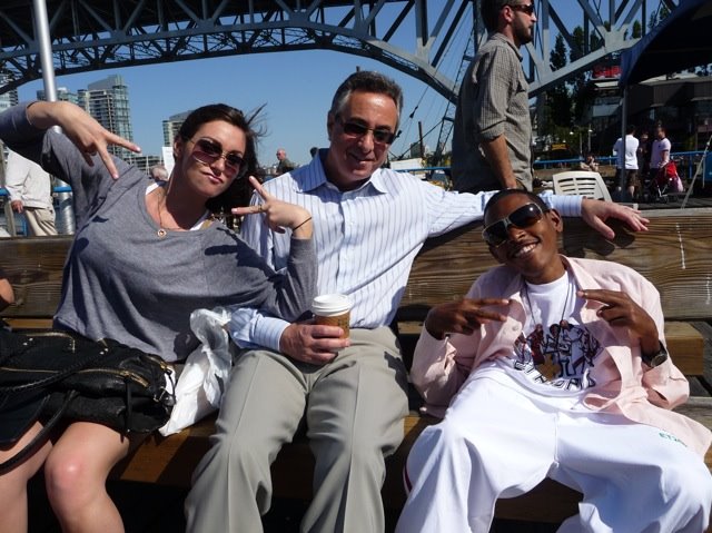 Tesfaye,Gary and Stephi on Granville Island