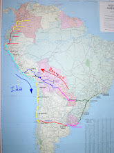 Ruta por Suramérica, original (Fue cambiada a partir de Nasca, Peru)