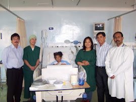 Marciela after heart operation in Putra Hospital Malacca 2007