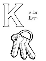 K - Alfabeto em inglês para imprimir