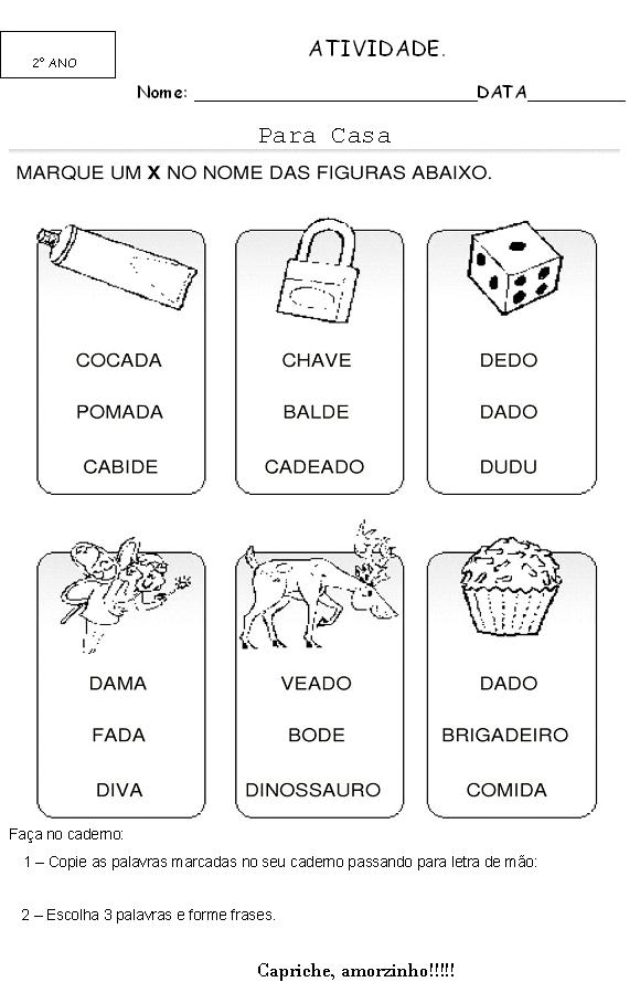 ATIVIDADES PARA O 1º ANO - ATIVIDADES PARA REFORÇO - ATIVIDADES PARA ...