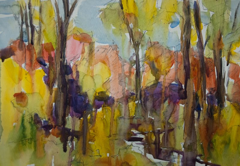 Art by Jane James pastel over watercolor