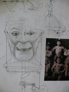 croquis projet automate pour  compagnie Les mains savantes.