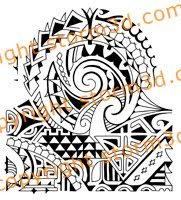 Polynesian Dwayne Johnson style tattoo design