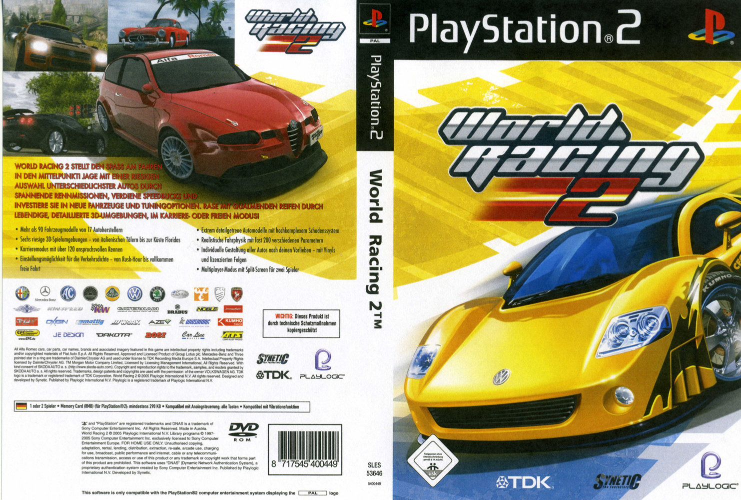 CAPAS PARA PLAYSTATION 2: World Racing 2