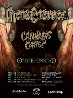 Order of Ennead Announce a Limited Run of Shows with Hate Eternal and Cannabis Corpse