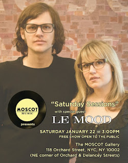 Le MOOD: Brooklyn Garage Rock Band Plays Free Show at MOSCOT's Saturday Sessions on Jan 22nd 