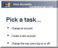 Setting user accounts