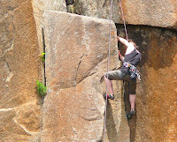 Climber at Lost World, possibly on 'Stone the Crows' - 5 Jan 2008