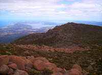 Tinderbox and Bruny Island beyond South Wellington - 16 Dec 2006