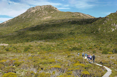 The crew approach Ladies Tarn