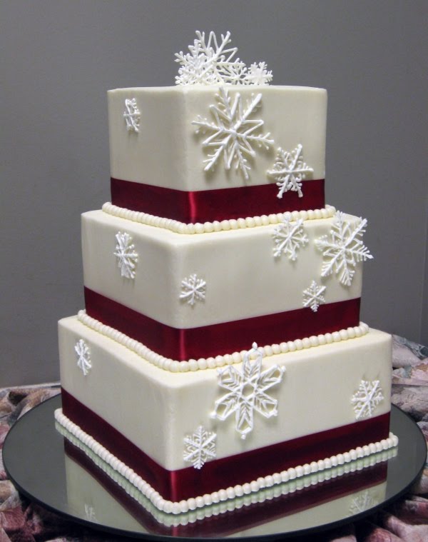 snowflake wedding cake table decorations