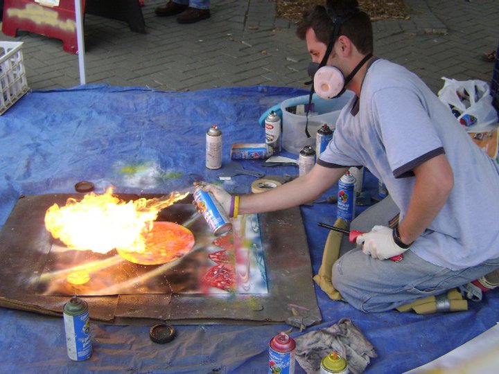 Toast Burnt More of My Spray Paint Art