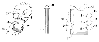 illustration for a patented notepad having self-defense function