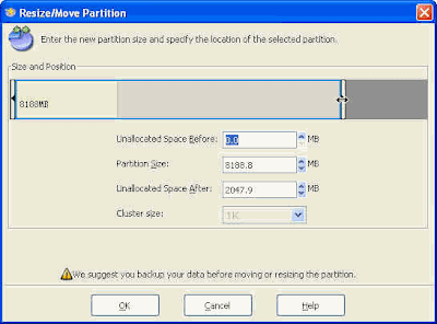 Resize - Move Partition