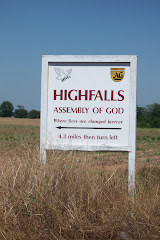 Sign on AL hwy 52 pointing to Highfalls A/G.