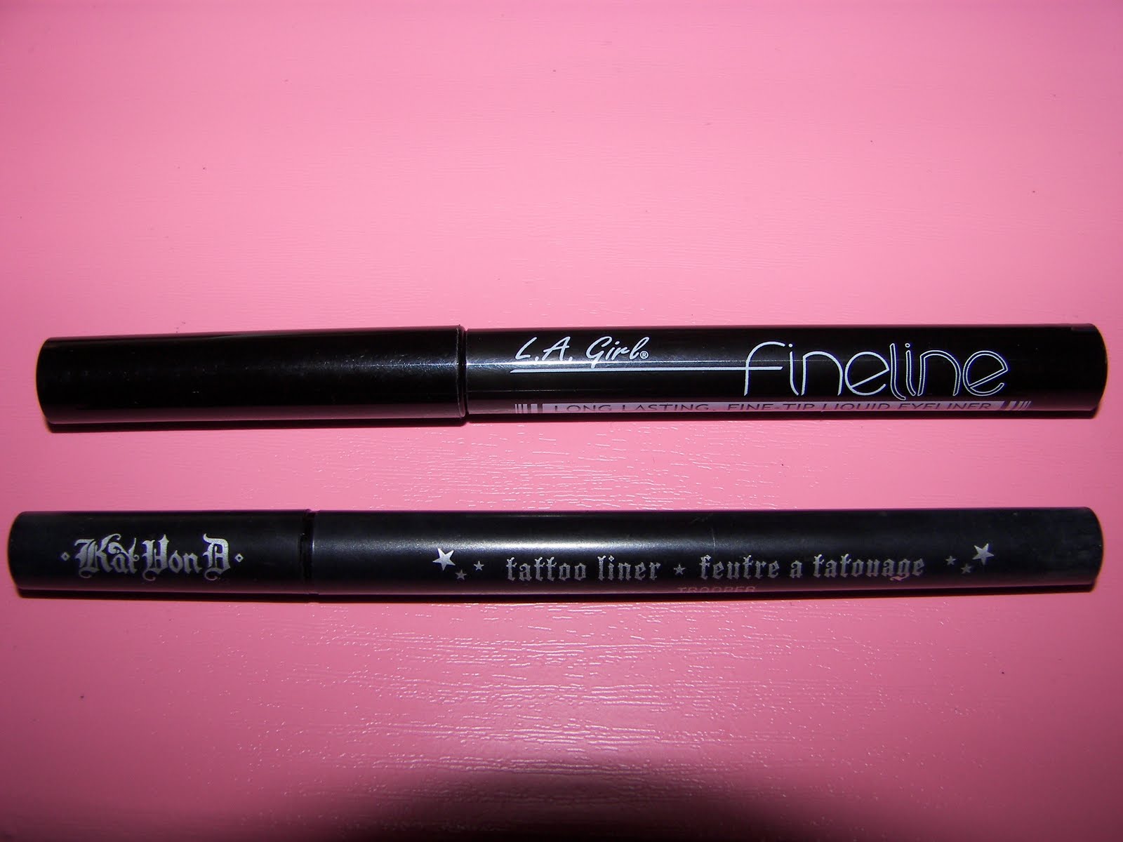 EYELUV MAKEUP Kat Von D Eyeliner & L.A Girl Fine Line