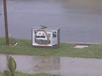 sad tv in the rain