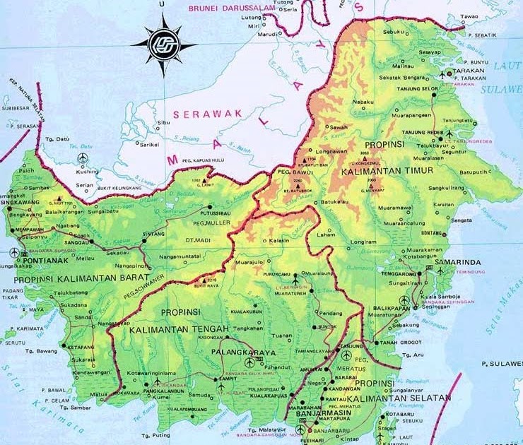 visit borneo  kalimantan map