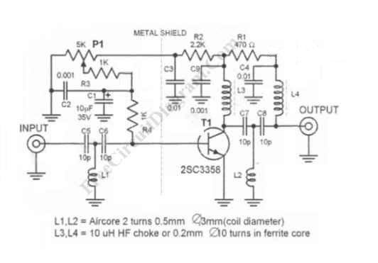 Rf Antenna Amplifier Circuit Diagram