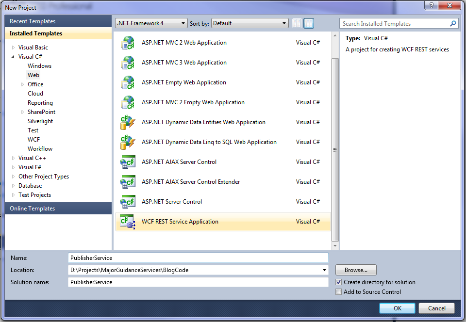 WCF Rest Services Part 1 Getting Started