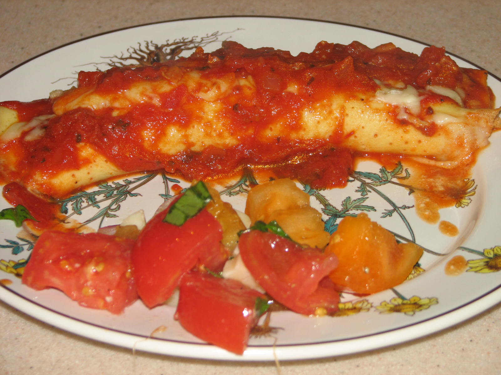 Feeding Four Manicotti with Crepes