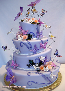 purple wedding cake wallpaper