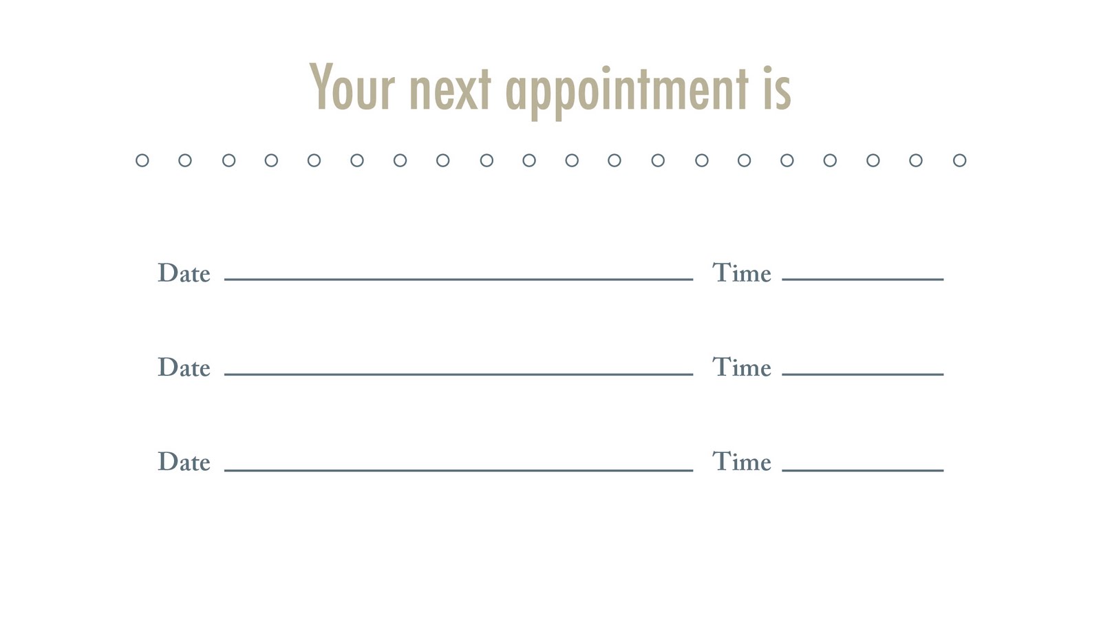 35 Top Photos Business Card Appointment Back : Doctor's Office Appointment Card Double-Sided Standard ...