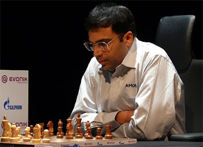 Viswanathan Anand au championnat du monde d'échecs - photo Chessbase