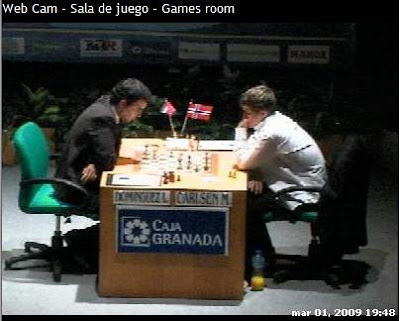 Une rencontre très disputée entre Dominguez et Carlsen - Webcam