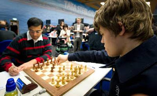 Echecs au Pays-Bas : Magnus Carlsen - Vishy Anand © photo Fred Lucas
