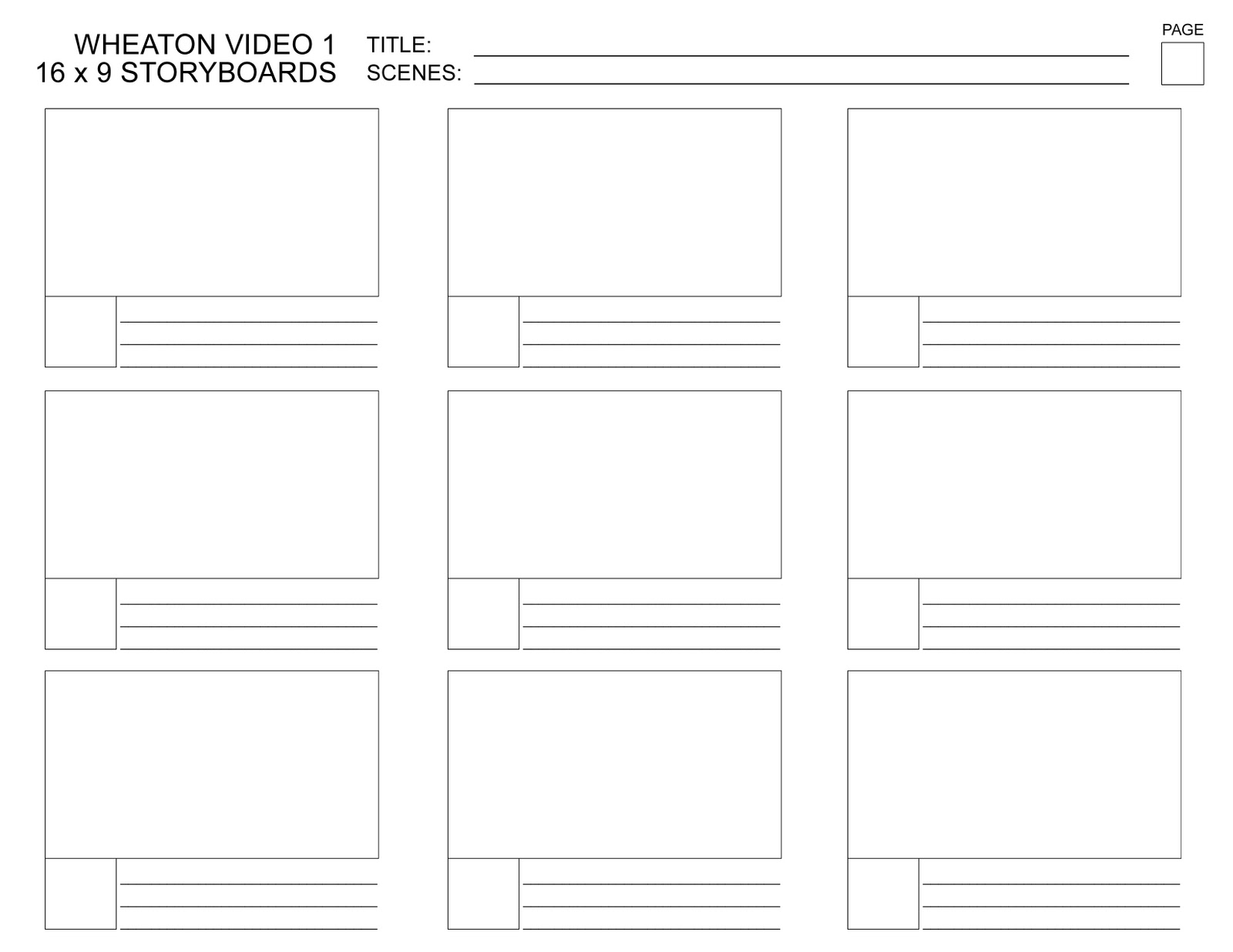 A Storyboard Template