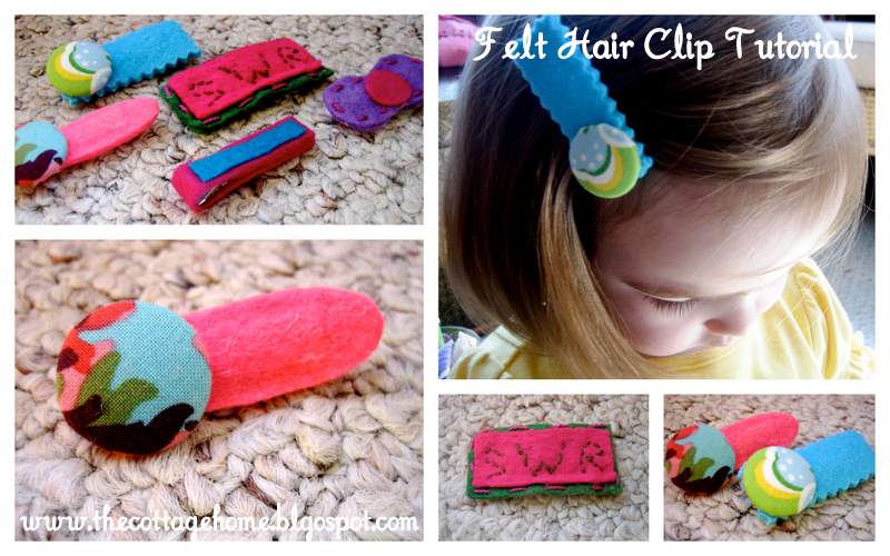 Simple Felt Hair Clip Tutorial The Cottage Mama