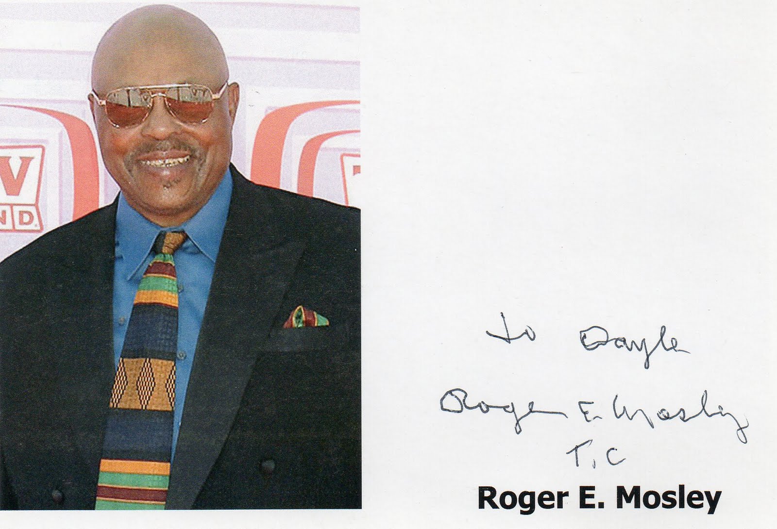 Kiwiautogal's Autographs: Roger E. Mosley