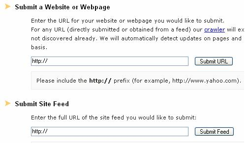 Submit website. Submit site.