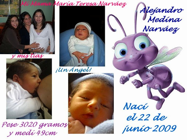 Hola, les Quiero Presentar a Alejandro Medina Narváez, Nació un Martes 22 de Junio 2009