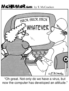 cartoon of a computer virus