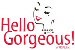 caricature of women in pink with the words hello gorgeous
