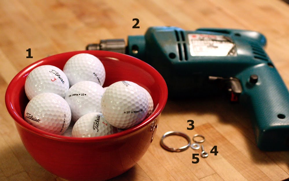 Upcycled DIY Tutorial Golf Ball Keychain!