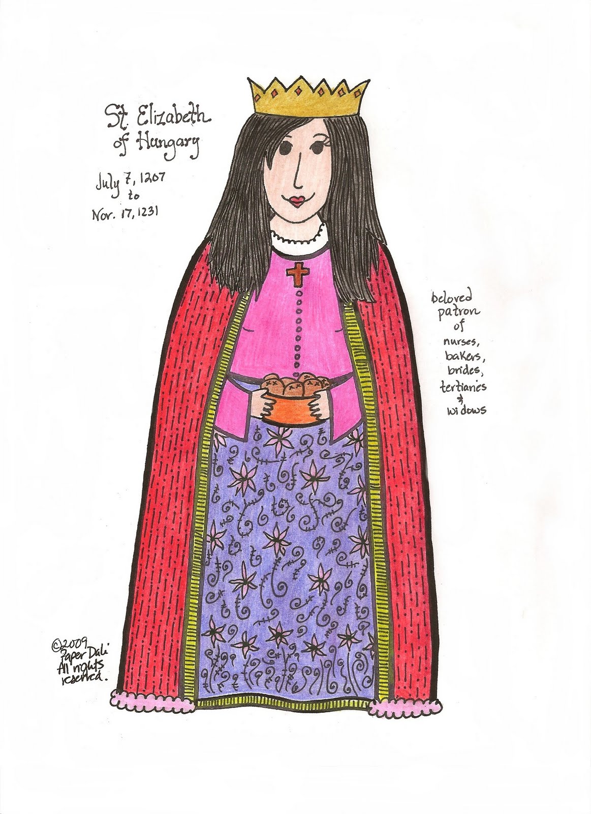 Paper Dali: Happy Saint Elizabeth of Hungary Day