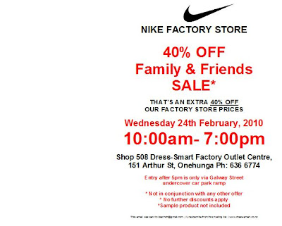 nike friends and family discount