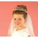 Modern First Communion Veil with Attached Tiara  First Communion Veils and  Tiaras for Sale -Shop First Communion Dresses
